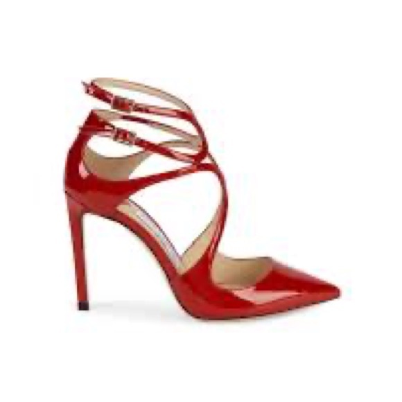 Jimmy Choo New Lancer 100 in patent red. Size 38.5 - Picture 8 of 12